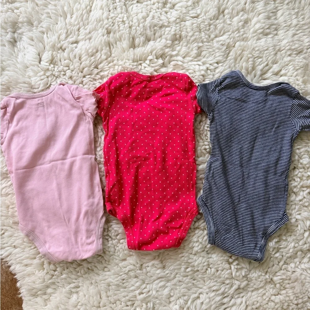 Carter's Pink, Red, and Blue Bodysuit Trio